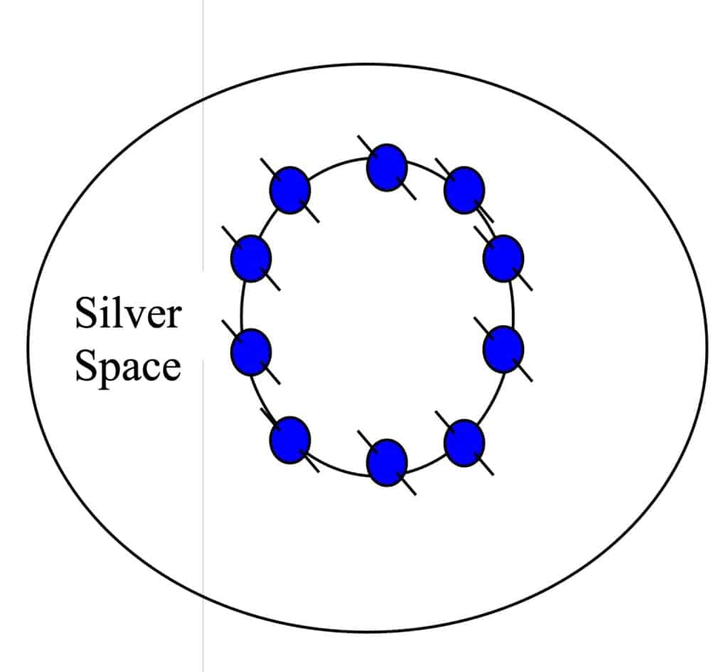 Silver space Circle of people diagram
