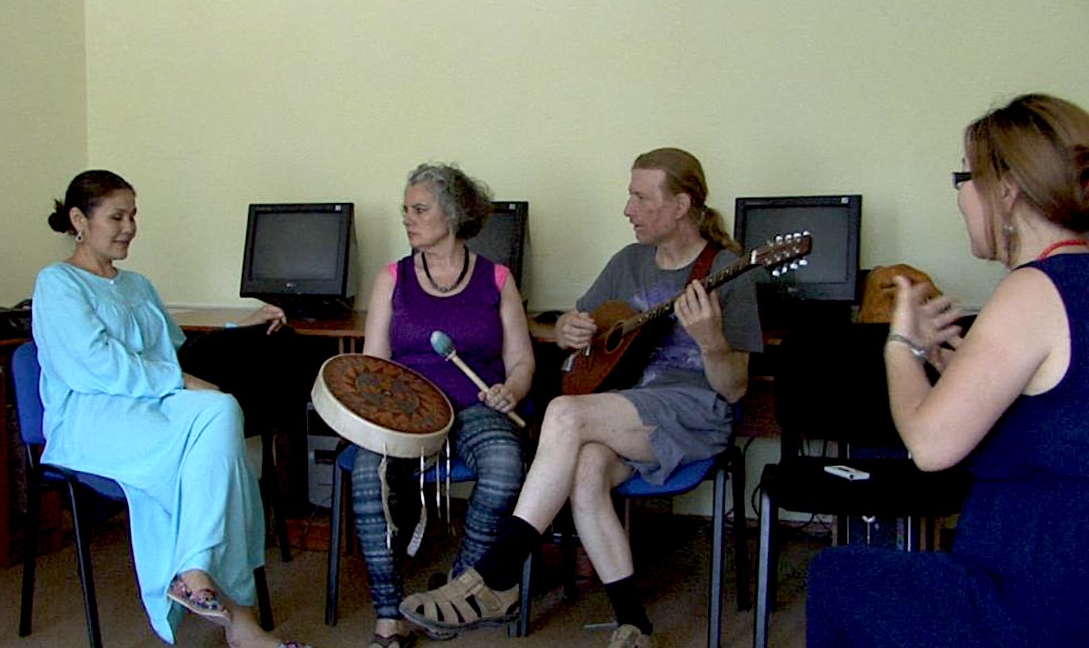 Rehearsal with Batma Sultanova Candida and Michael work on her Dalai Collaboration